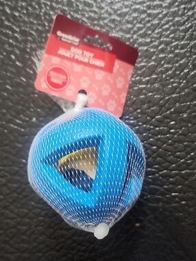 Greenbrier Kennel Club Blue and Yellow Rubber Dog Toy Ball